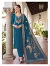 Mahira By Ossm Viscos Roman Glass Kurti With Bottom Dupatta